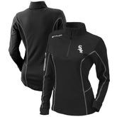 Black Chicago White Sox Columbia Women's Omni-Wick Shotgun Quarter-Zip Pullover Top