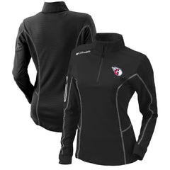 Black Cleveland Guardians Columbia Women's Omni-Wick Shotgun Quarter-Zip Pullover Top