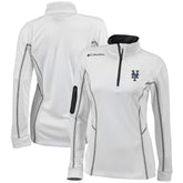White New York Mets Columbia Women's Omni-Wick Shotgun Quarter-Zip Pullover Top