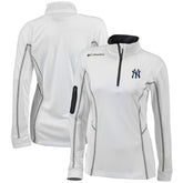 White New York Yankees Columbia Women's Omni-Wick Shotgun Quarter-Zip Pullover Top
