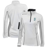 White Seattle Mariners Columbia Women's Omni-Wick Shotgun Quarter-Zip Pullover Top