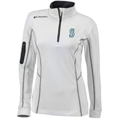 White Seattle Mariners Columbia Women's Omni-Wick Shotgun Quarter-Zip Pullover Top