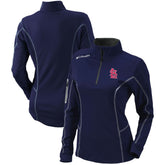 Navy St. Louis Cardinals Columbia Women's Omni-Wick Shotgun Quarter-Zip Pullover Top