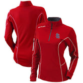 Red St. Louis Cardinals Columbia Women's Omni-Wick Shotgun Quarter-Zip Pullover Top