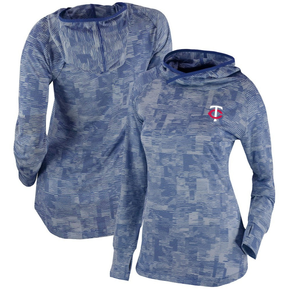Navy Minnesota Twins Columbia Women's Omni-Wick Sunday Ball Pullover Hoodie