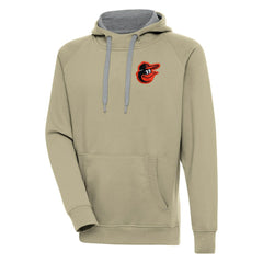 Khaki Baltimore Orioles Antigua Victory Pullover Hoodie