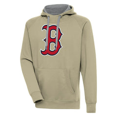 Khaki Boston Red Sox Antigua Victory Pullover Hoodie