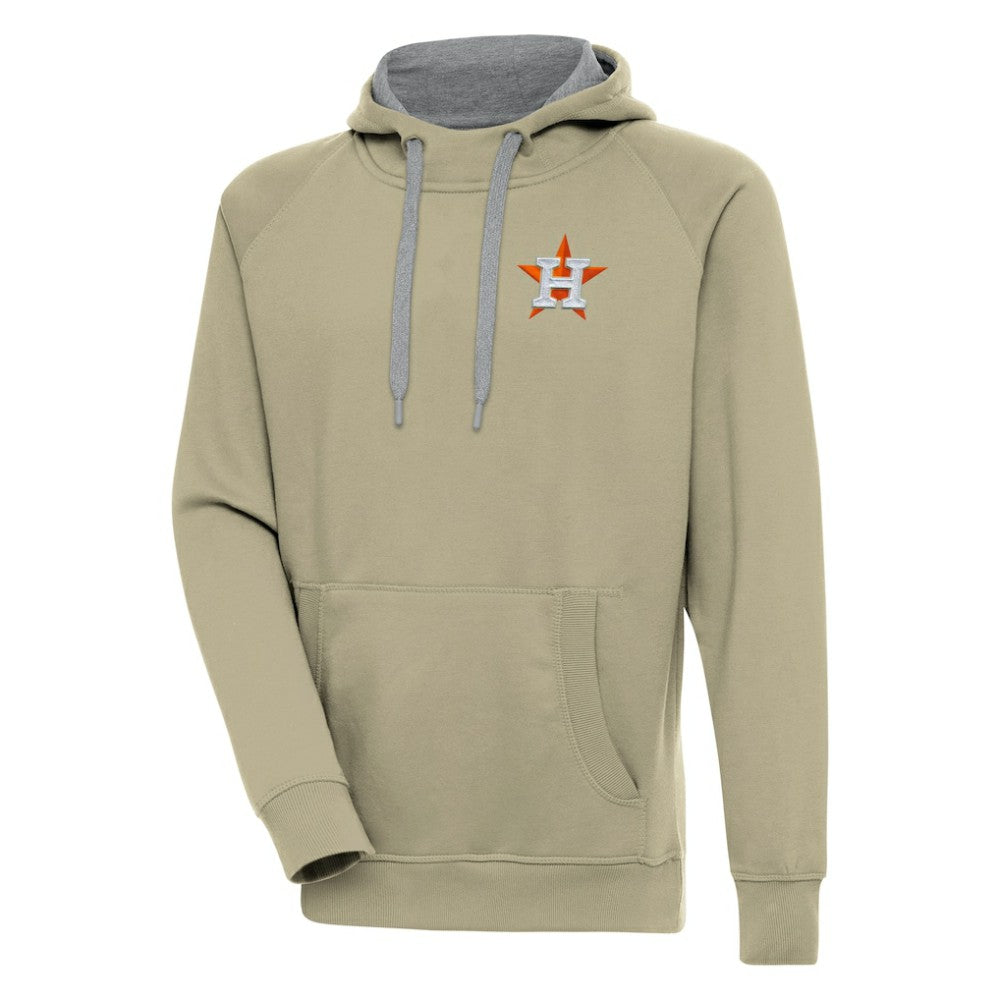 Khaki Houston Astros Antigua Victory Pullover Hoodie