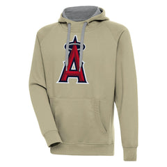 Khaki Los Angeles Angels Antigua Victory Pullover Hoodie
