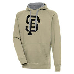 Khaki San Francisco Giants Antigua Victory Pullover Hoodie