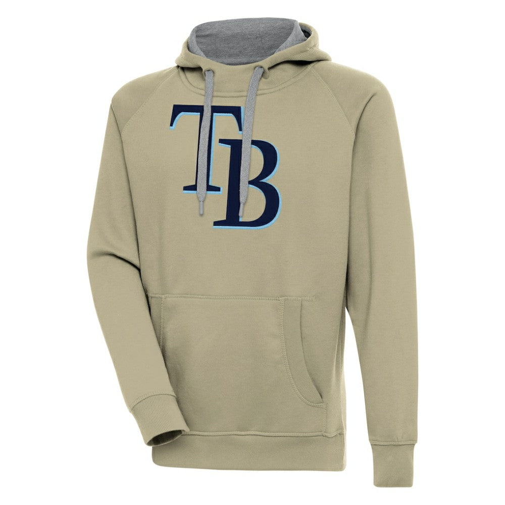 Khaki Tampa Bay Rays Antigua Victory Pullover Hoodie