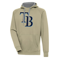Khaki Tampa Bay Rays Antigua Victory Pullover Hoodie