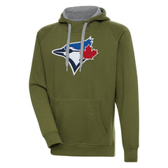 Olive Toronto Blue Jays Antigua Victory Pullover Hoodie