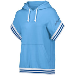 Light Blue Los Angeles Dodgers Lusso Women's Mabel Tri-Blend Short Sleeve Pullover Hoodie
