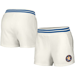 White Houston Astros Lusso Women's Maeg Tri-Blend Pocket Shorts