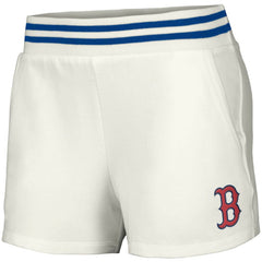 White Boston Red Sox Lusso Women's Maeg Tri-Blend Pocket Shorts