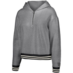 Gray San Diego Padres Lusso Women's Magnolia Tri-Blend Quarter-Zip Hoodie