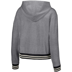 Gray San Diego Padres Lusso Women's Magnolia Tri-Blend Quarter-Zip Hoodie