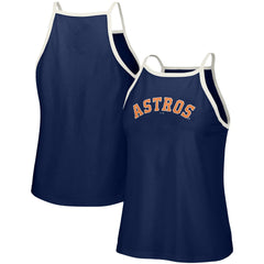 Navy Houston Astros Lusso Women's Nadine Halter Tank Top