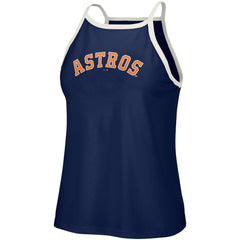 Navy Houston Astros Lusso Women's Nadine Halter Tank Top