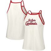White St. Louis Cardinals Lusso Women's Nadine Halter Tank Top