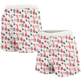 White Boston Red Sox Lusso Women's Marge Shorts