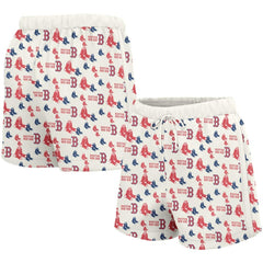 White Boston Red Sox Lusso Women's Marge Shorts