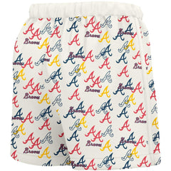 White Atlanta Braves Lusso Women's Marge Shorts