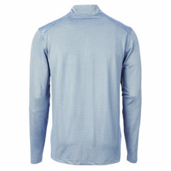 Light Blue/Navy Kansas City Royals Cutter & Buck Virtue Eco Pique Micro Stripe Recycled Quarter-Zip Pullover Top