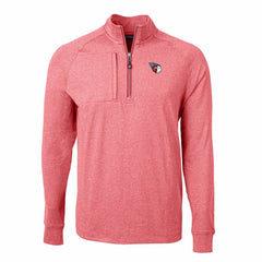 Heather Red Cleveland Guardians Cutter & Buck Adapt Eco Knit Stretch Recycled Quarter-Zip Pullover Top