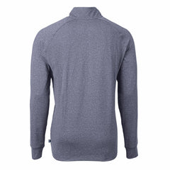 Heather Navy Cleveland Guardians Cutter & Buck Adapt Eco Knit Stretch Recycled Quarter-Zip Pullover Top