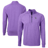 Heather Purple Colorado Rockies Cutter & Buck Adapt Eco Knit Stretch Recycled Quarter-Zip Pullover Top