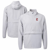 Gray Cleveland Guardians Cutter & Buck Charter Eco Recycled Half-Zip Anorak Jacket