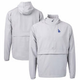 Gray Los Angeles Dodgers Cutter & Buck Charter Eco Recycled Half-Zip Anorak Jacket