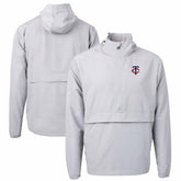 Gray Minnesota Twins Cutter & Buck Charter Eco Recycled Half-Zip Anorak Jacket