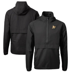 Black Athletics Cutter & Buck Charter Eco Recycled Half-Zip Anorak Jacket