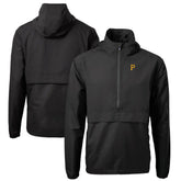 Black Pittsburgh Pirates Cutter & Buck Charter Eco Recycled Half-Zip Anorak Jacket