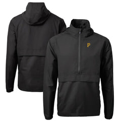 Black Pittsburgh Pirates Cutter & Buck Charter Eco Recycled Half-Zip Anorak Jacket