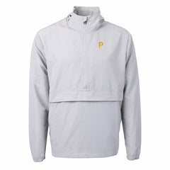 Gray Pittsburgh Pirates Cutter & Buck Charter Eco Recycled Half-Zip Anorak Jacket