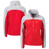 Red/Gray Atlanta Braves Cutter & Buck Women's Charter Eco Recycled Anorak Jacket