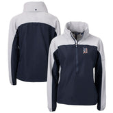 Navy/Gray Detroit Tigers Cutter & Buck Women's Charter Eco Recycled Anorak Jacket