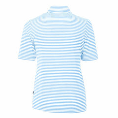Powder Blue Kansas City Royals Cutter & Buck Women's Virtue Eco Pique Stripe Top