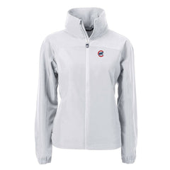Gray Chicago Cubs Cutter & Buck Women's Charter Eco Recycled Full-Zip Jacket