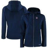 Navy Chicago Cubs Cutter & Buck Women's Evoke Eco Softshell Recycled Full-Zip Jacket