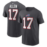 Josh Allen Player Name & Number T-Shirt - Buffalo Bills T-shirts