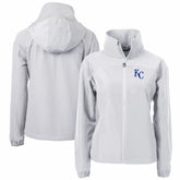 Gray Kansas City Royals Cutter & Buck Women's Charter Eco Recycled Full-Zip Jacket