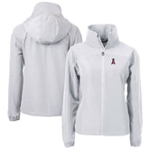 Gray Los Angeles Angels Cutter & Buck Women's Charter Eco Recycled Full-Zip Jacket
