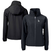 Black Los Angeles Dodgers Cutter & Buck Women's Charter Eco Recycled Full-Zip Jacket