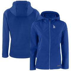 Royal Los Angeles Dodgers Cutter & Buck Women's Evoke Eco Softshell Recycled Full-Zip Jacket