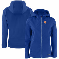 Royal New York Mets Cutter & Buck Women's Evoke Eco Softshell Recycled Full-Zip Jacket